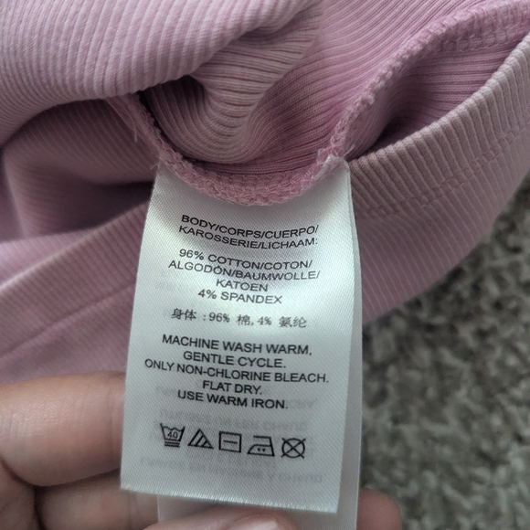 DKNY Pink Women's Triple-Slit Ribbed-Knit Tank Top - Picture 6 of 7